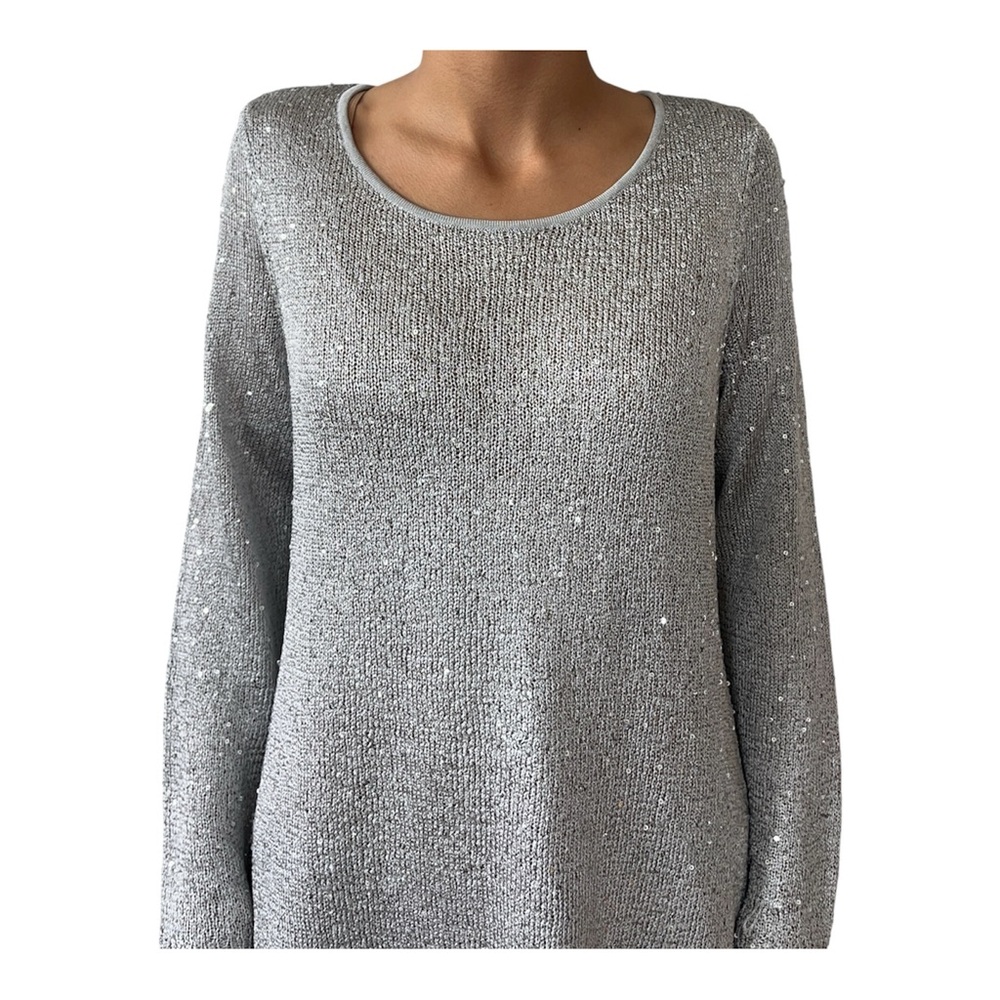 Women’s Silver Sequin Top